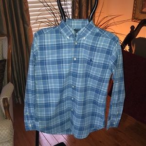 Boys’ Ralph Lauren blue plaid oxford